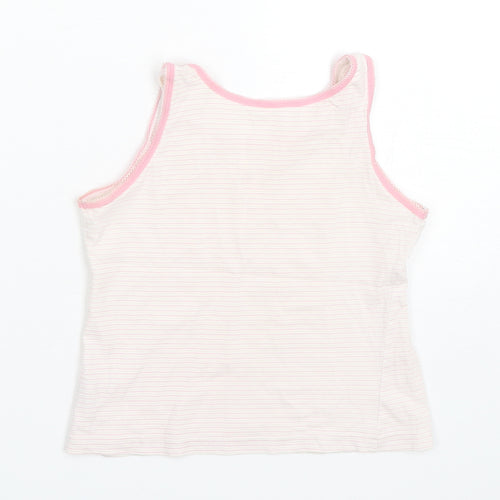 George Girls Multicoloured Striped Cotton Basic Tank Size 7-8 Years Round Neck Pullover