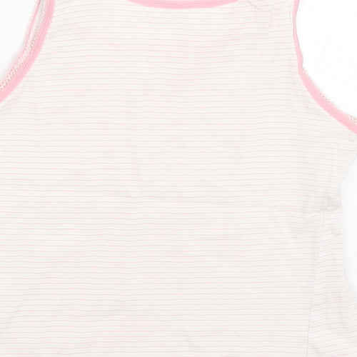 George Girls Multicoloured Striped Cotton Basic Tank Size 7-8 Years Round Neck Pullover