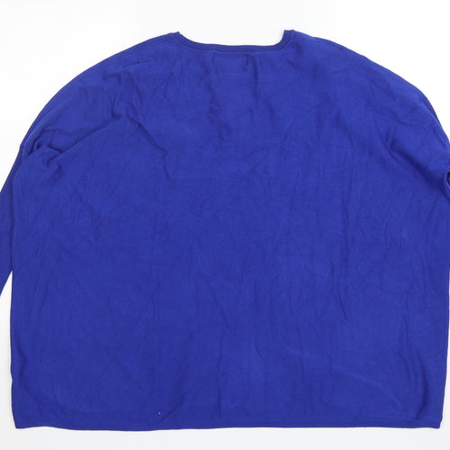 My Sister's Closet Womens Blue Round Neck  Viscose Pullover Jumper Size L