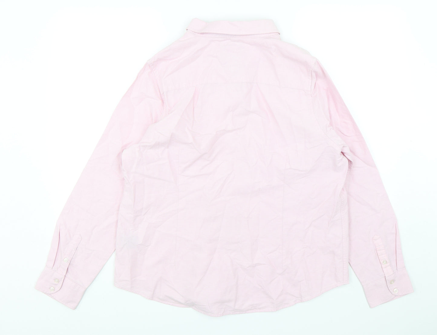 Crew Clothing Womens Pink  Cotton Basic Button-Up Size 18 Collared