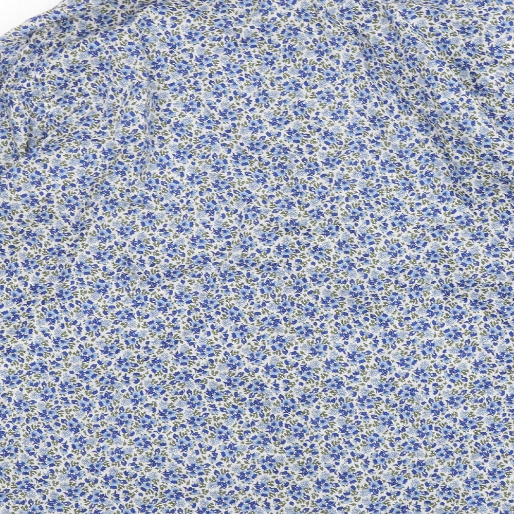 United Colors of Benetton Womens Multicoloured Floral Cotton Basic Button-Up Size XL Collared