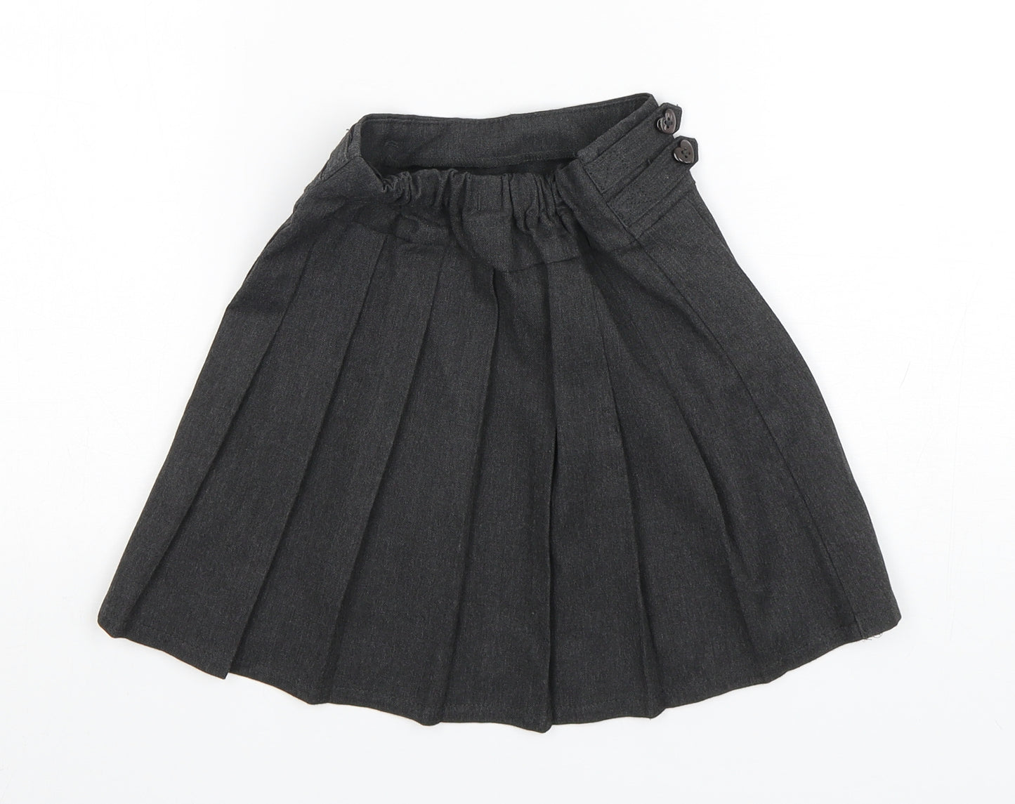 TU Girls Grey  Polyester Pleated Skirt Size 5 Years  Regular  - School Wear