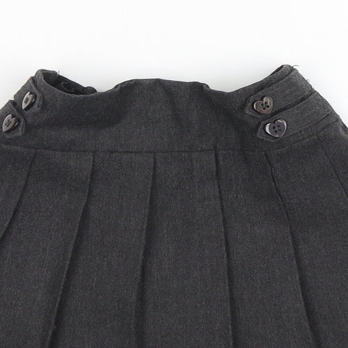 TU Girls Grey  Polyester Pleated Skirt Size 5 Years  Regular  - School Wear