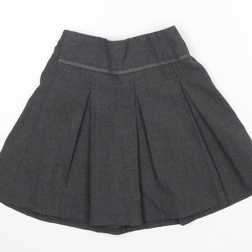 TU Girls Grey  Polyester Pleated Skirt Size 4 Years  Regular  - School Wear