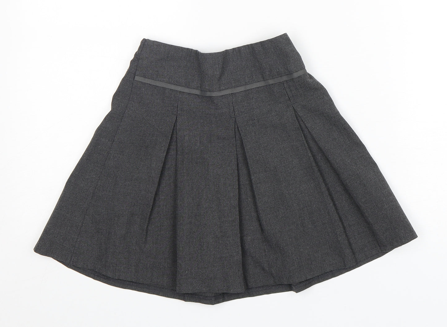 TU Girls Grey  Polyester Pleated Skirt Size 4 Years  Regular  - School Wear