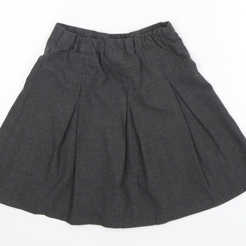 TU Girls Grey  Polyester Pleated Skirt Size 4 Years  Regular  - School Wear