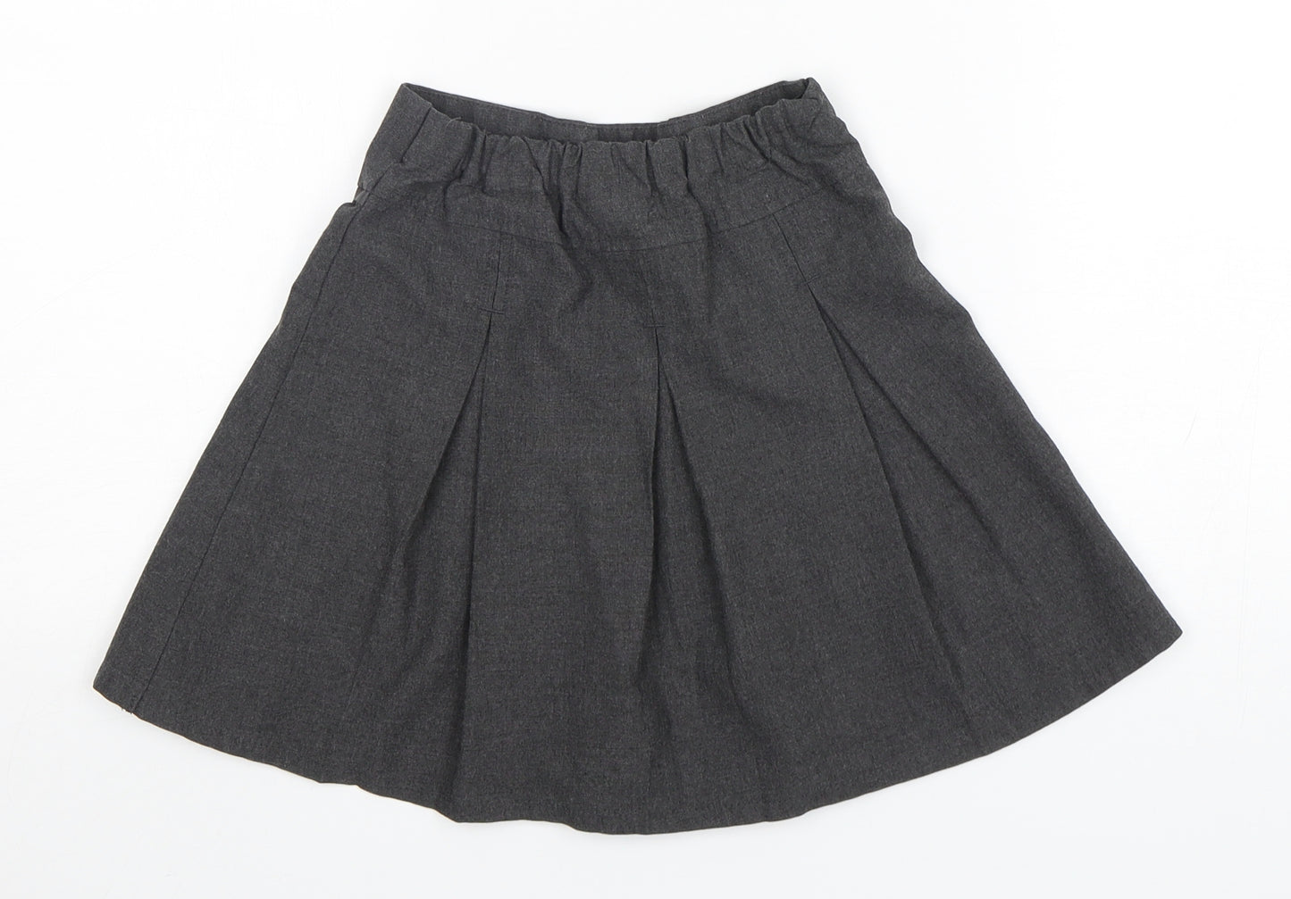 TU Girls Grey  Polyester Pleated Skirt Size 4 Years  Regular  - School Wear