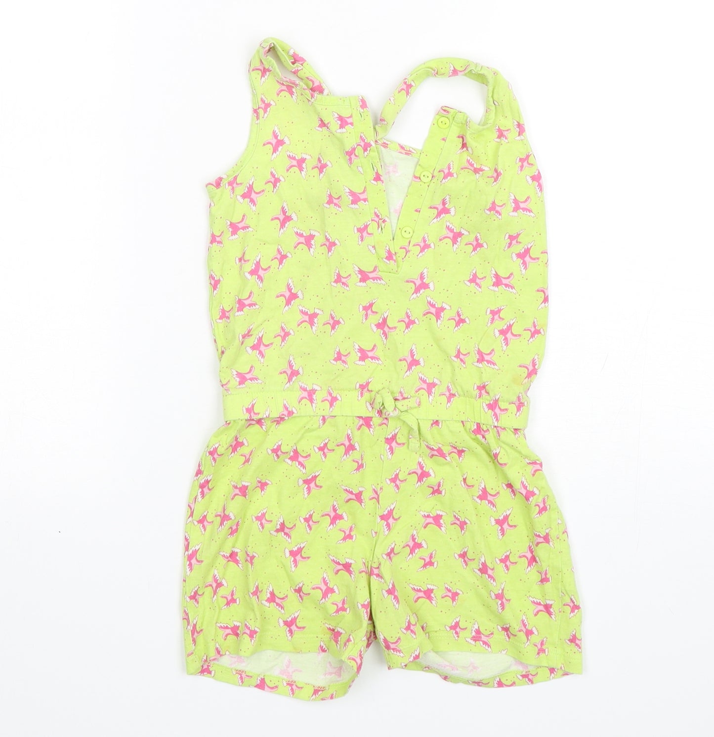 St Bernard Girls Multicoloured Geometric Cotton Playsuit One-Piece Size 6 Years  Pullover - Bird Print