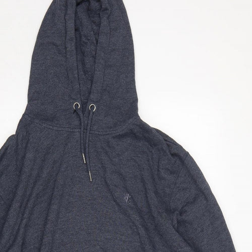 Jacemo  Mens Blue  Cotton Pullover Hoodie Size 4XL