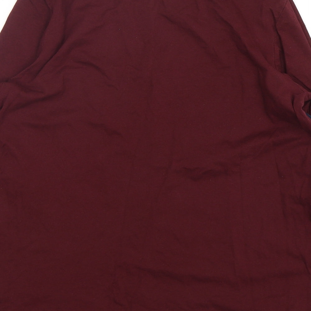 Primark Boys Multicoloured Colourblock Cotton Basic T-Shirt Size 13-14 Years Round Neck Pullover