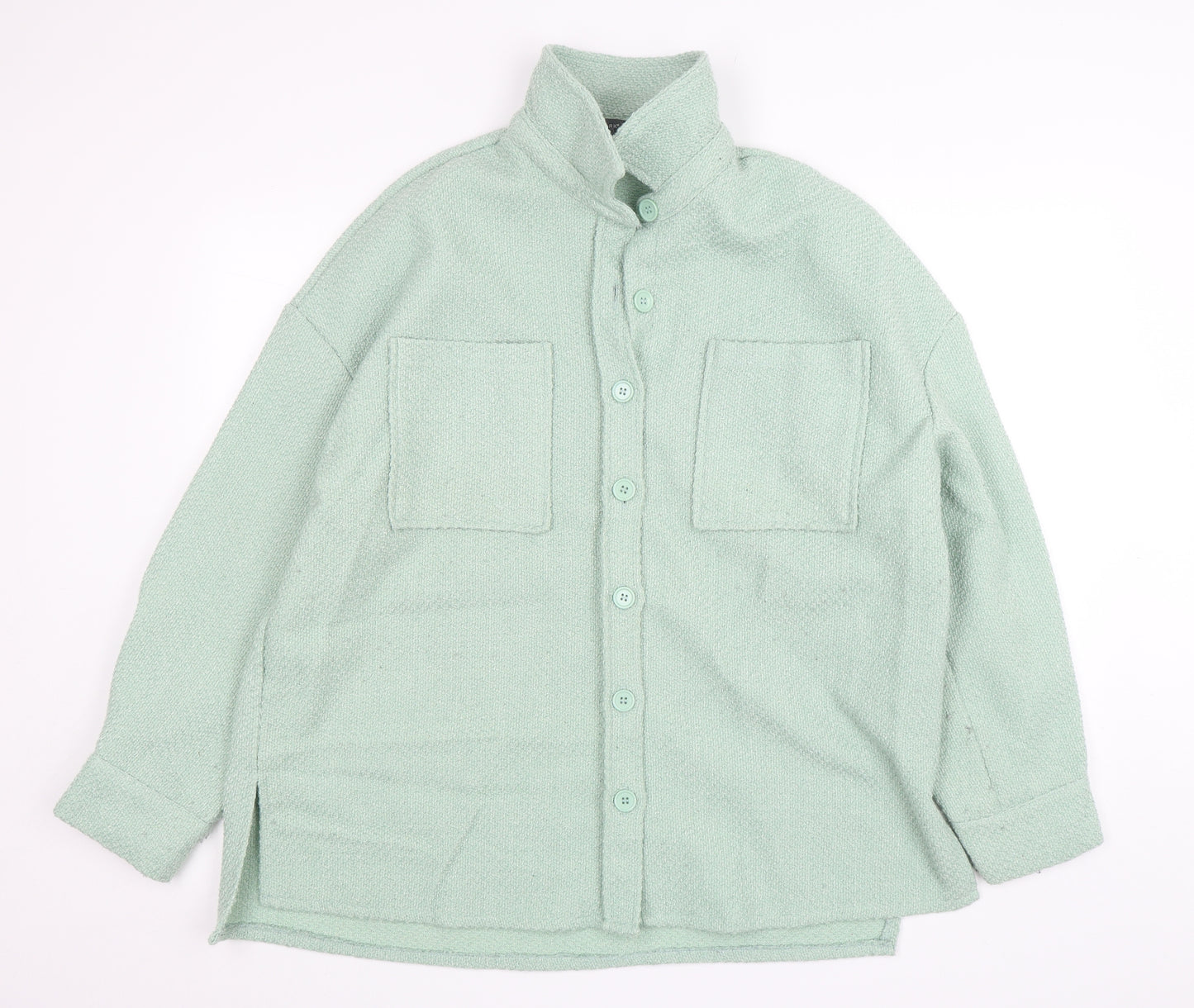 Primark Womens Green   Jacket Coatigan Size 18  Button - Shirt Jacket