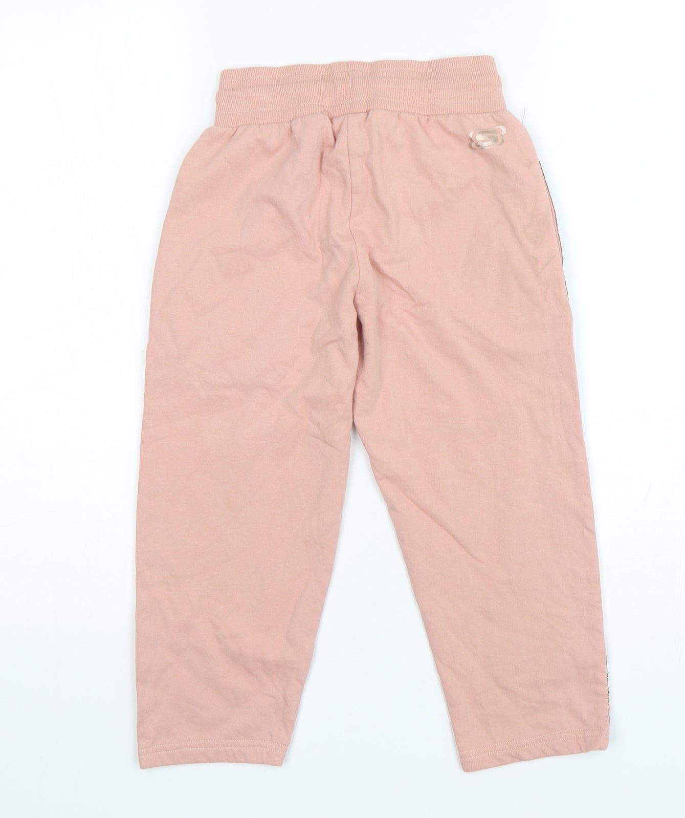 Skechers Girls Pink  Cotton Sweatpants Trousers Size 6-7 Years  Regular