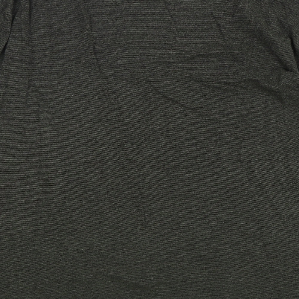 H&M Mens Green  Cotton  T-Shirt Size L Crew Neck