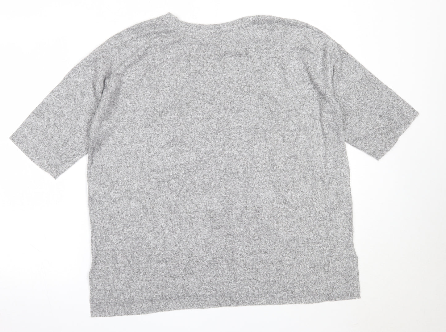 Zara Womens Grey Round Neck  Viscose Pullover Jumper Size M