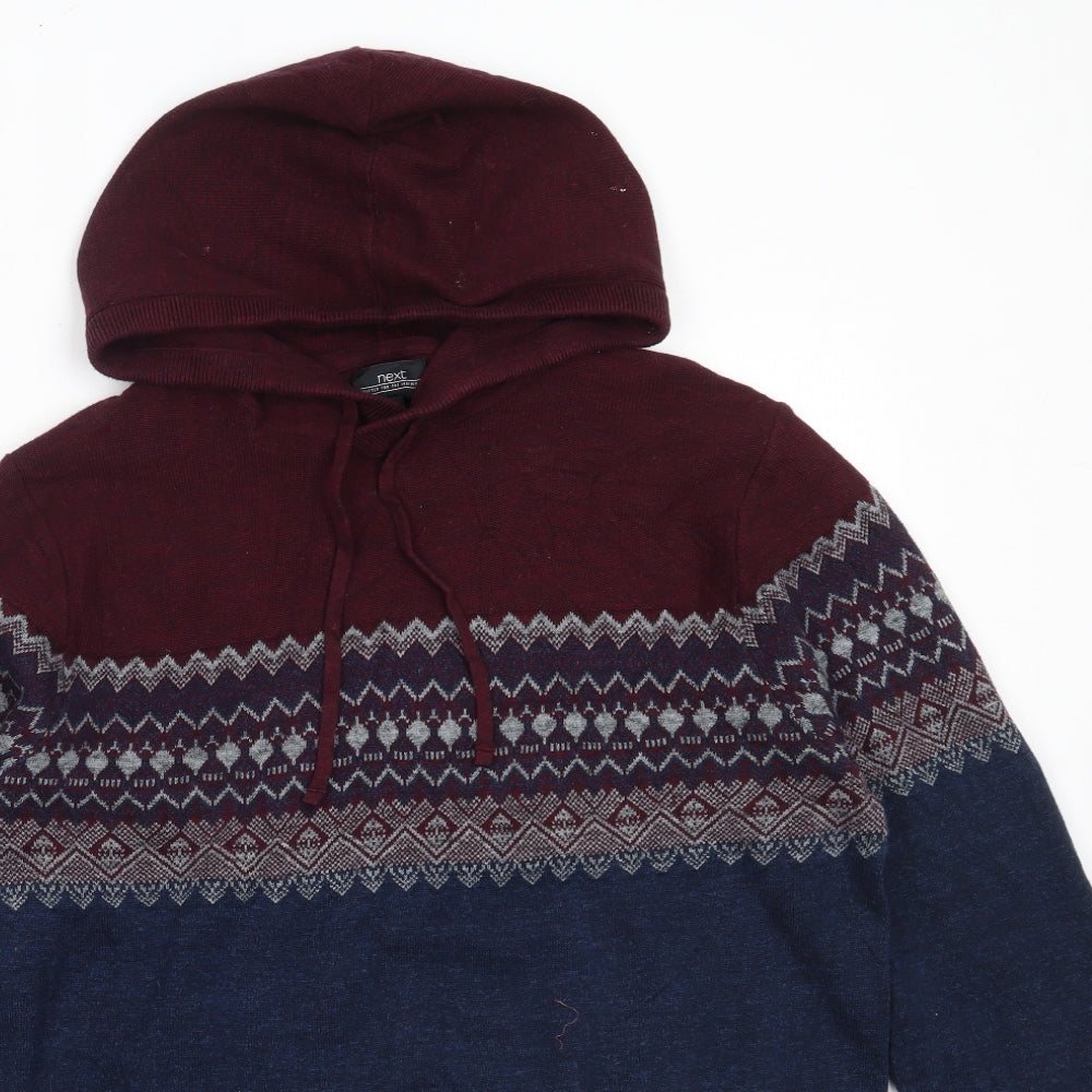 NEXT Mens Blue  Cotton Pullover Hoodie Size M