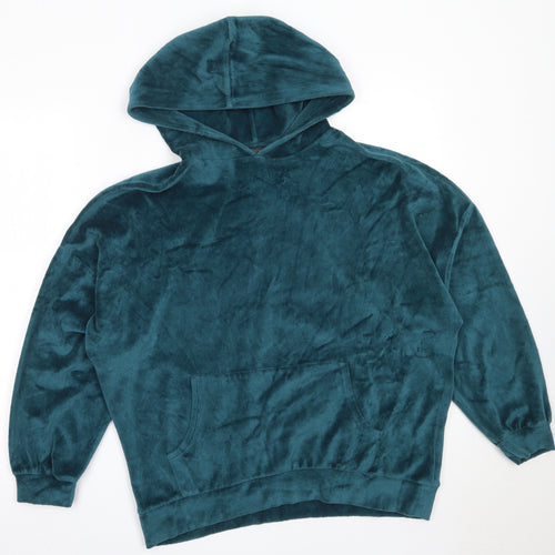 Sparkle & Fade Womens Blue  Cotton Pullover Hoodie Size S