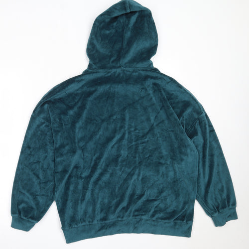 Sparkle & Fade Womens Blue  Cotton Pullover Hoodie Size S