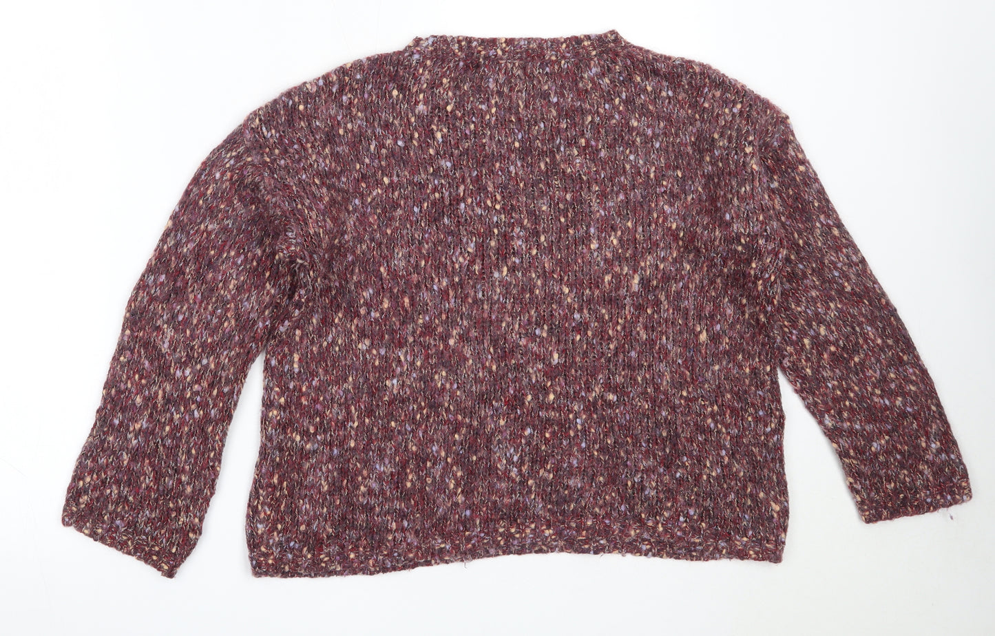 Marks and Spencer Womens Purple Round Neck  Acrylic Pullover Jumper Size 14