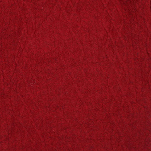 Zara Womens Red Round Neck  Acrylic Pullover Jumper Size M