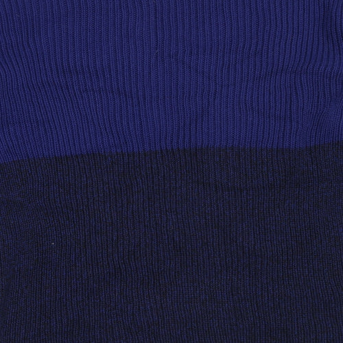 Design History Womens Blue Round Neck  Cotton Pullover Jumper Size L