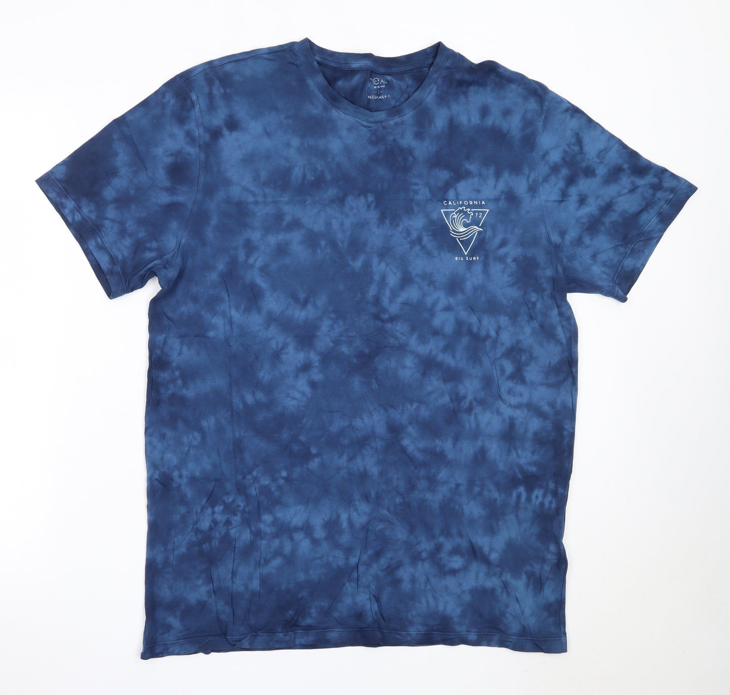 NEXT Mens Blue  Cotton  T-Shirt Size L Round Neck