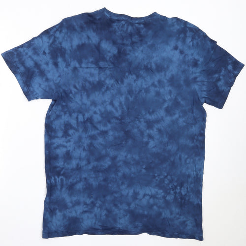 NEXT Mens Blue  Cotton  T-Shirt Size L Round Neck