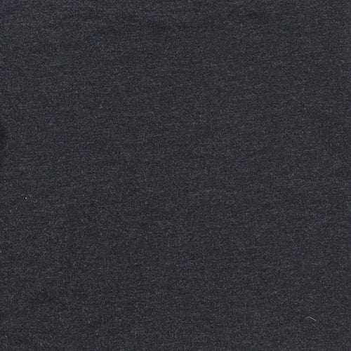 Topshop Womens Grey  Polyester Basic T-Shirt Size 4 Round Neck