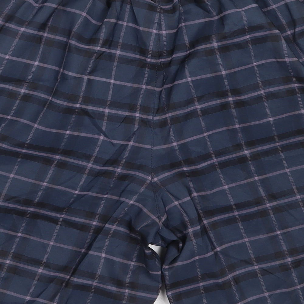 Slazenger Mens Blue Plaid Polyester Bermuda Shorts Size S  Regular