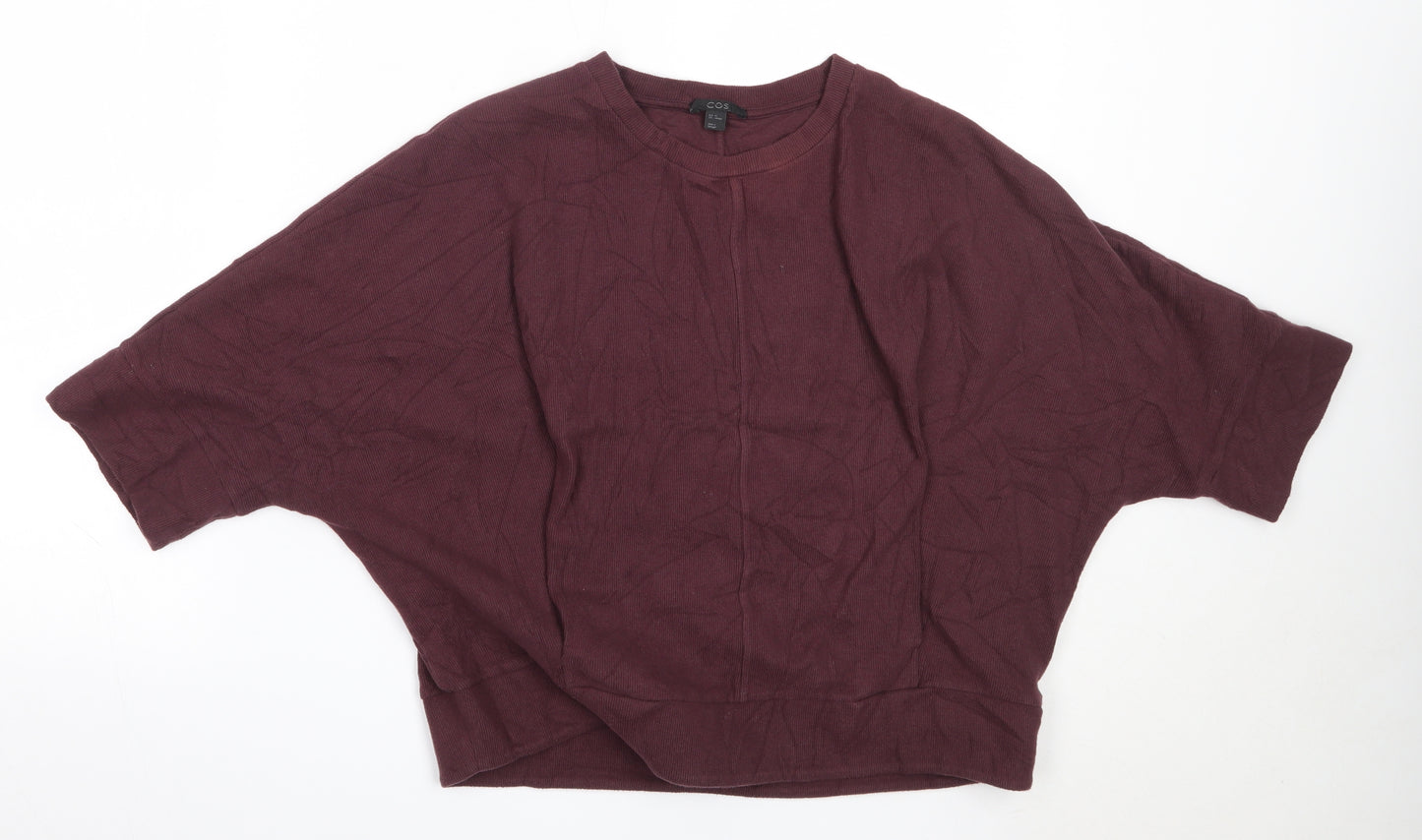 COS Womens Purple  Cotton Pullover Sweatshirt Size XS