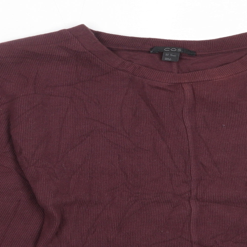 COS Womens Purple  Cotton Pullover Sweatshirt Size XS