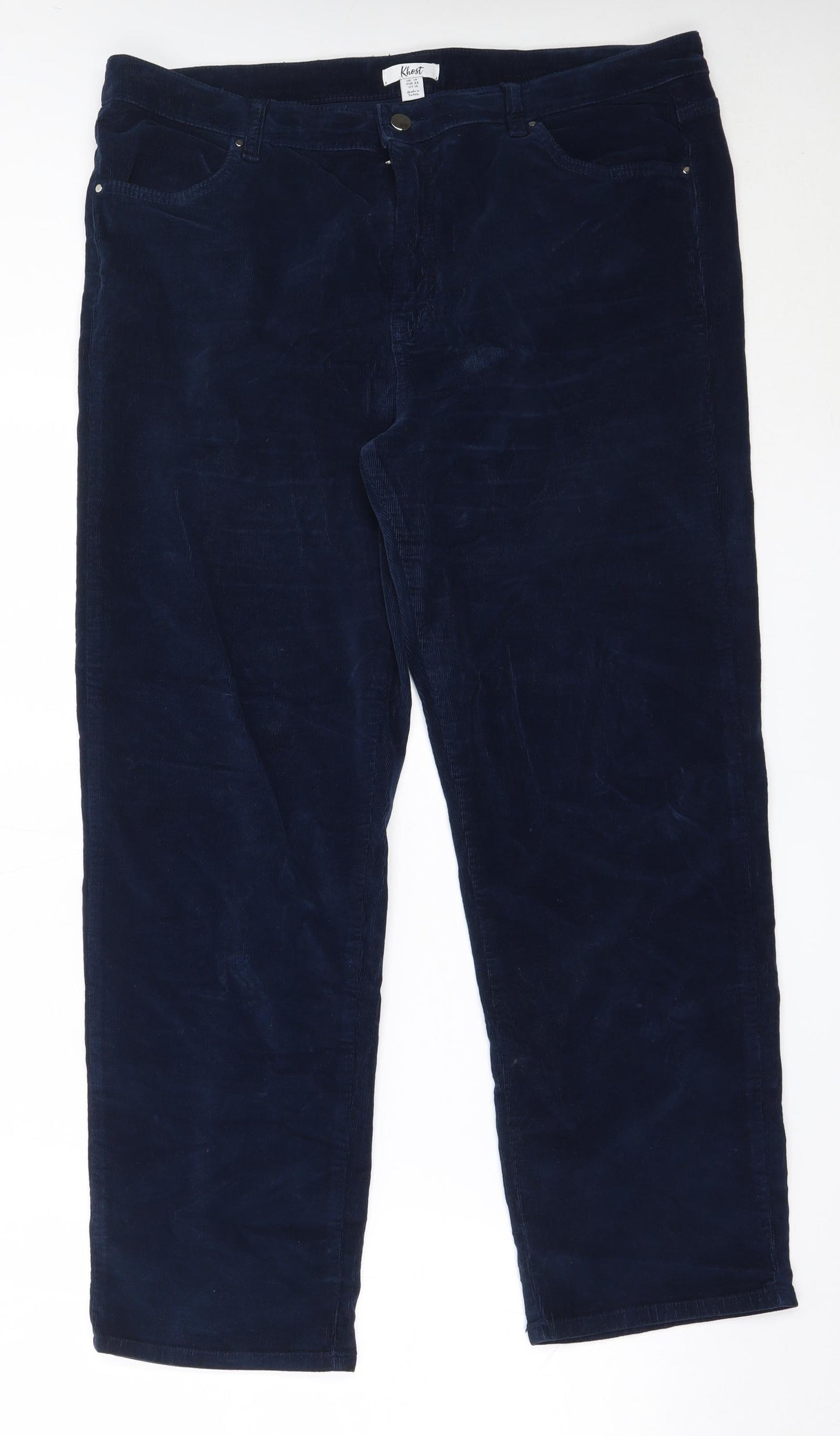 Khost Womens Blue  Cotton Straight Jeans Size 18 L27.5 in Regular