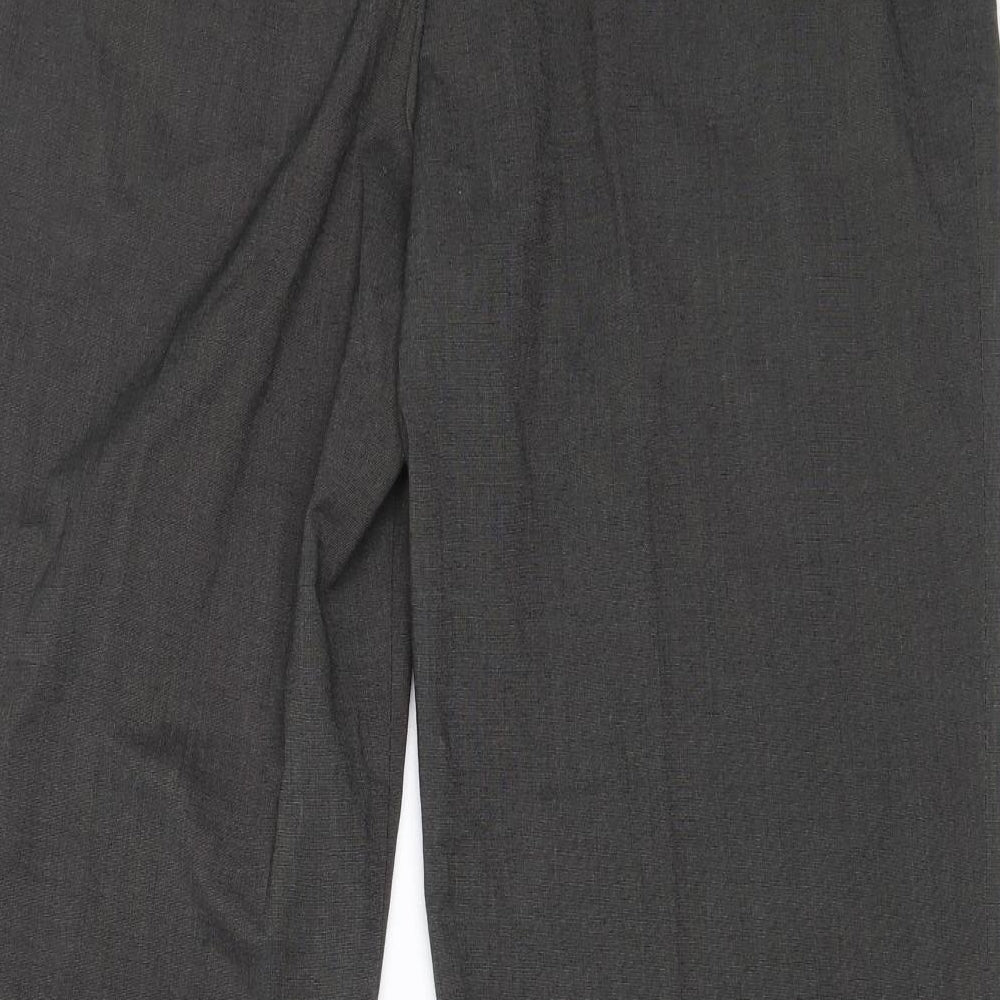 Marks and Spencer Womens Grey  Polyester Trousers  Size 14 L28 in Regular