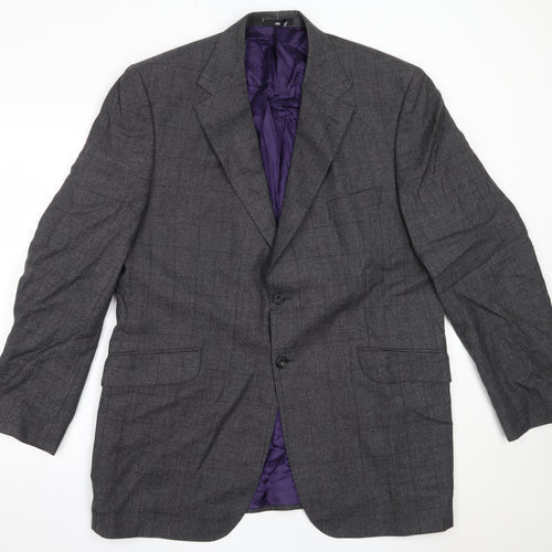 Marks and Spencer Mens Grey  Wool Jacket Blazer Size XL
