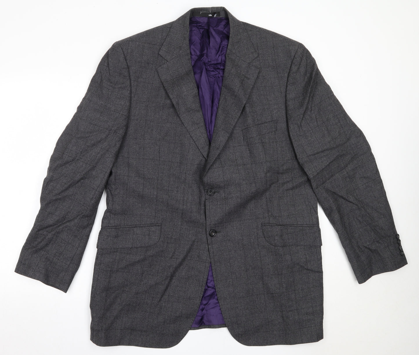 Marks and Spencer Mens Grey  Wool Jacket Blazer Size XL
