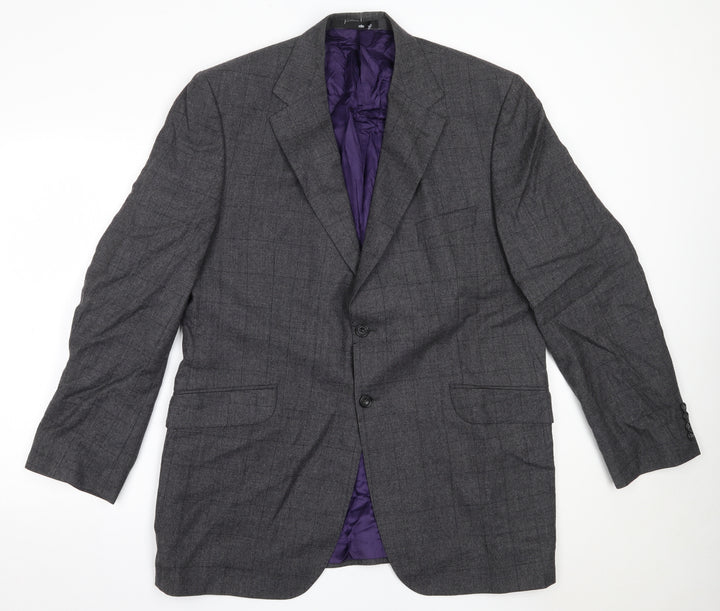 Marks and Spencer Mens Grey  Wool Jacket Blazer Size XL