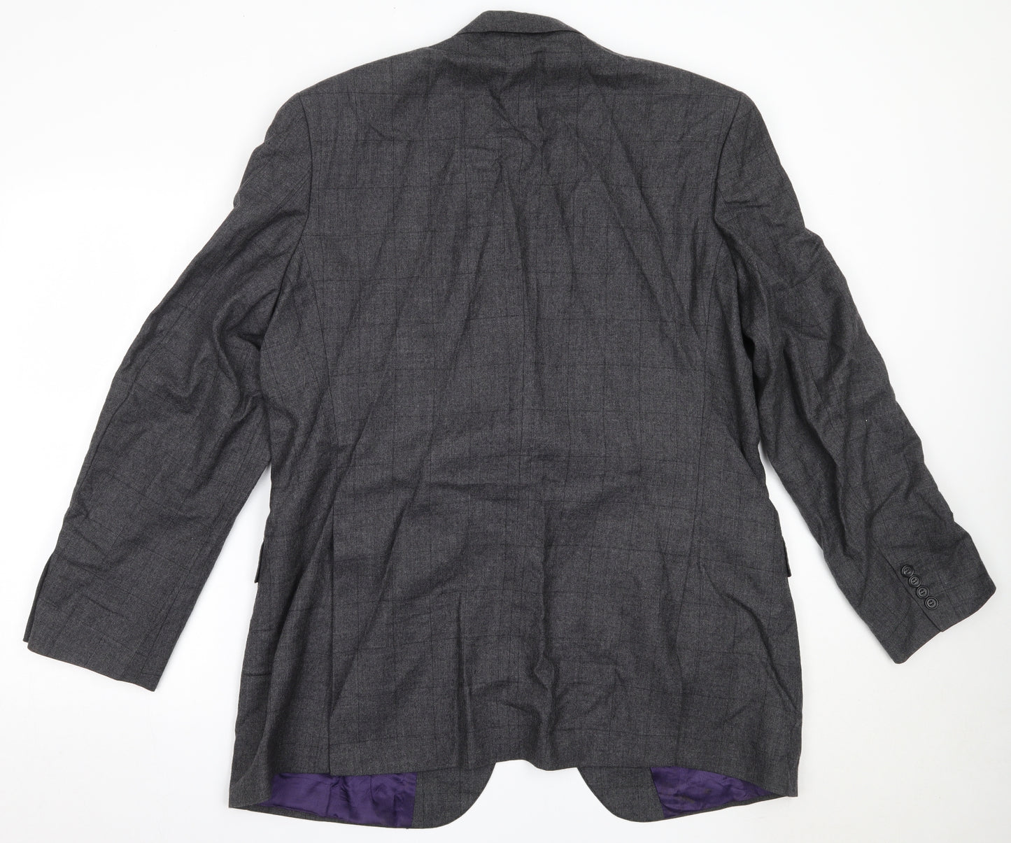 Marks and Spencer Mens Grey  Wool Jacket Blazer Size XL