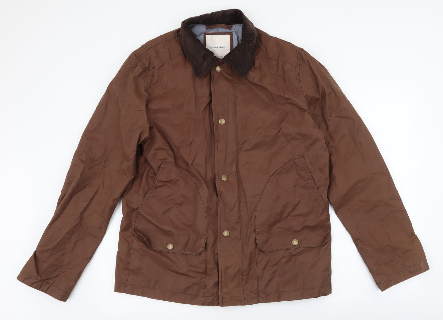 Zara Mens Brown   Jacket  Size XL  Button