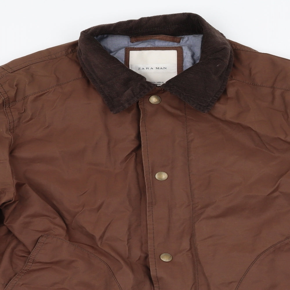 Zara Mens Brown   Jacket  Size XL  Button