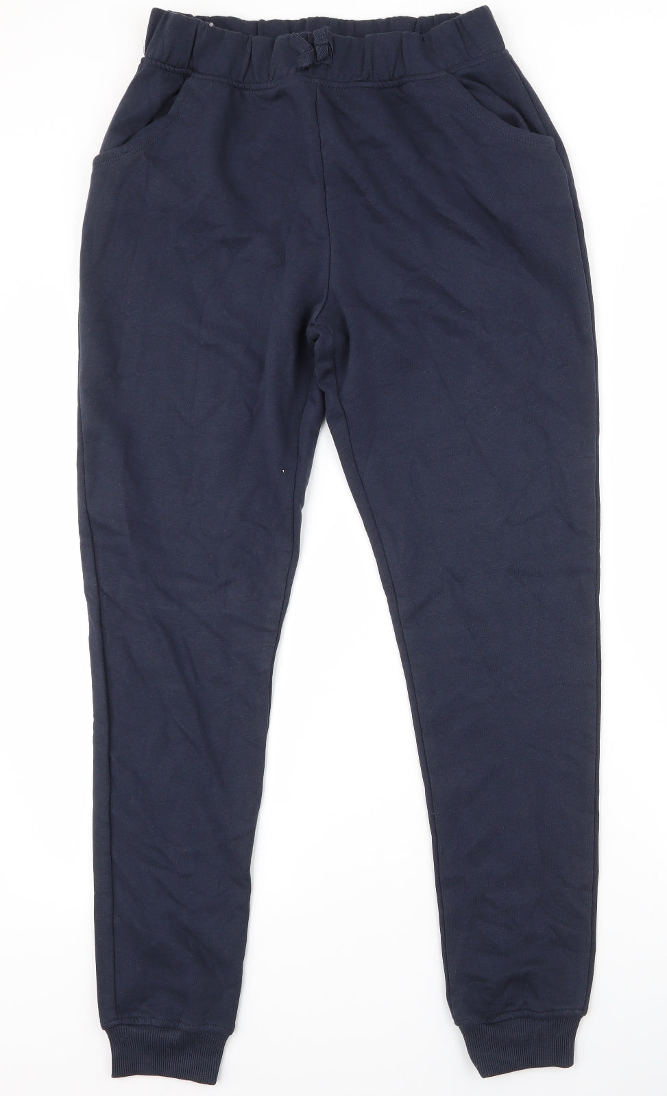TU Boys Blue  Cotton Jogger Trousers Size 15 Years  Regular Drawstring