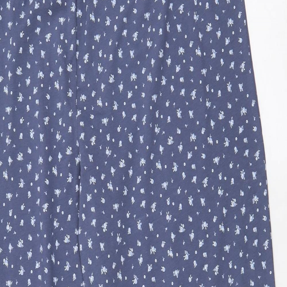 TU Womens Blue Floral 100% Cotton  Pyjama Pants Size 18