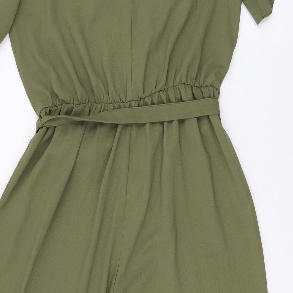 George Womens Green  Polyester Jumpsuit One-Piece Size 10 L21 in Button - Culotte