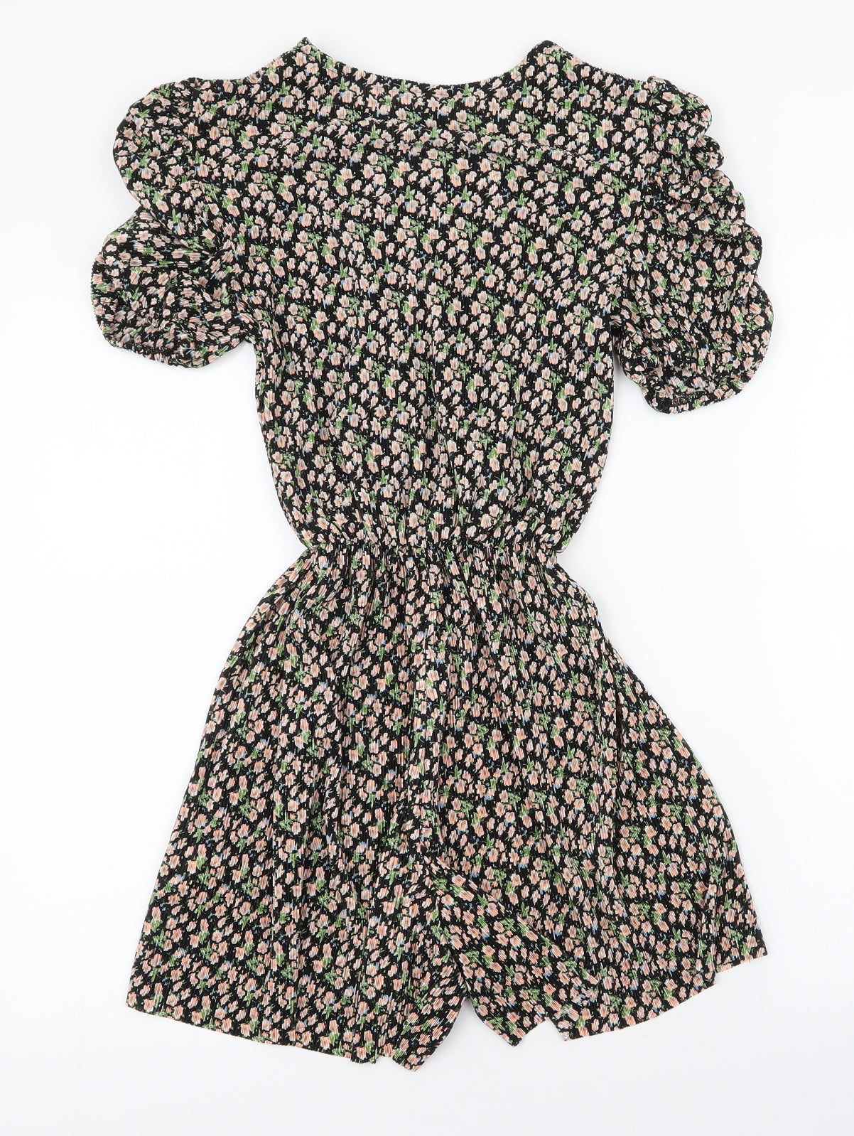 River Island Womens Multicoloured Floral 100% Polyester Playsuit One-Piece Size 8  Pullover