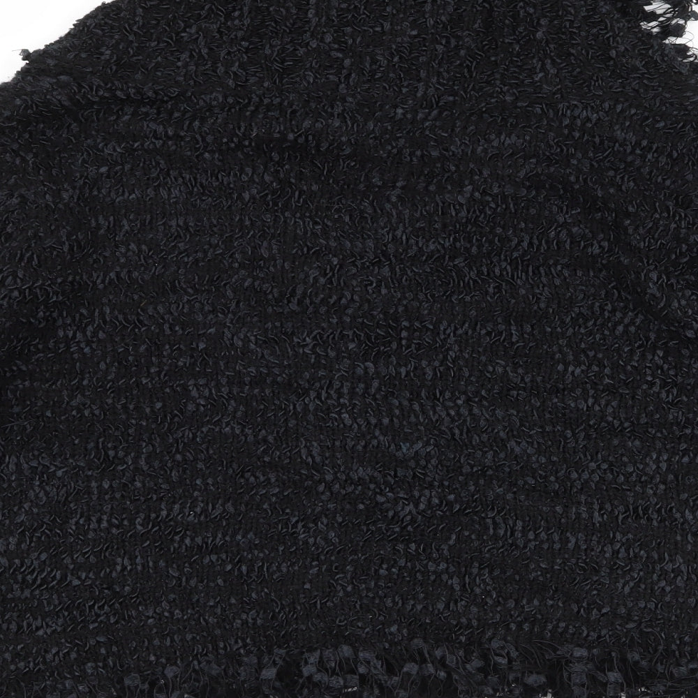 stephen Womens Black Collared  Acrylic Cardigan Jumper Size M