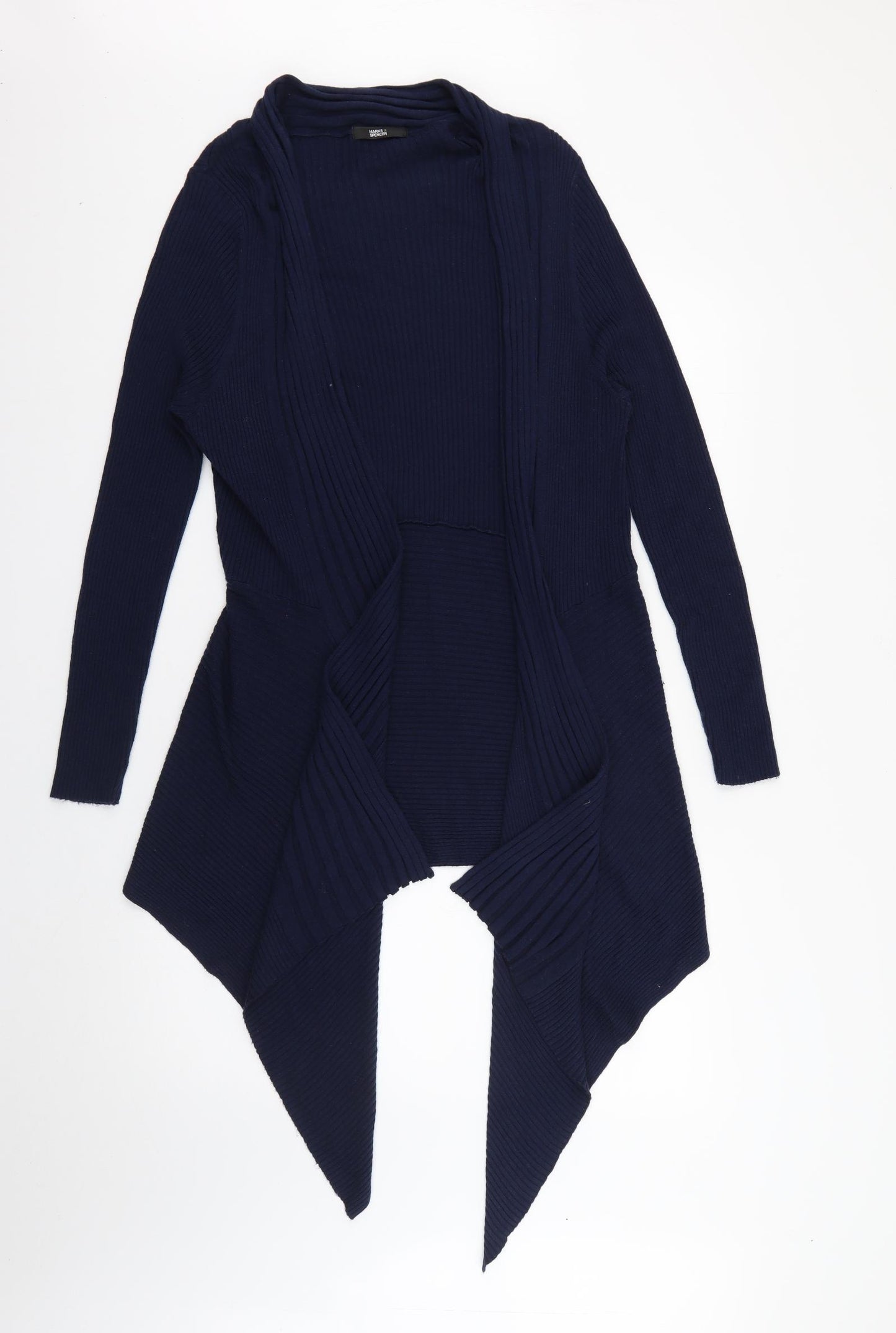 Marks and Spencer Womens Blue V-Neck  Polyamide Cardigan Jumper Size 20