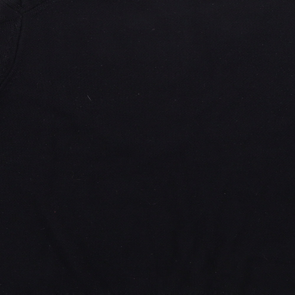 Marks and Spencer Womens Black Crew Neck Argyle/Diamond Acrylic Pullover Jumper Size 18