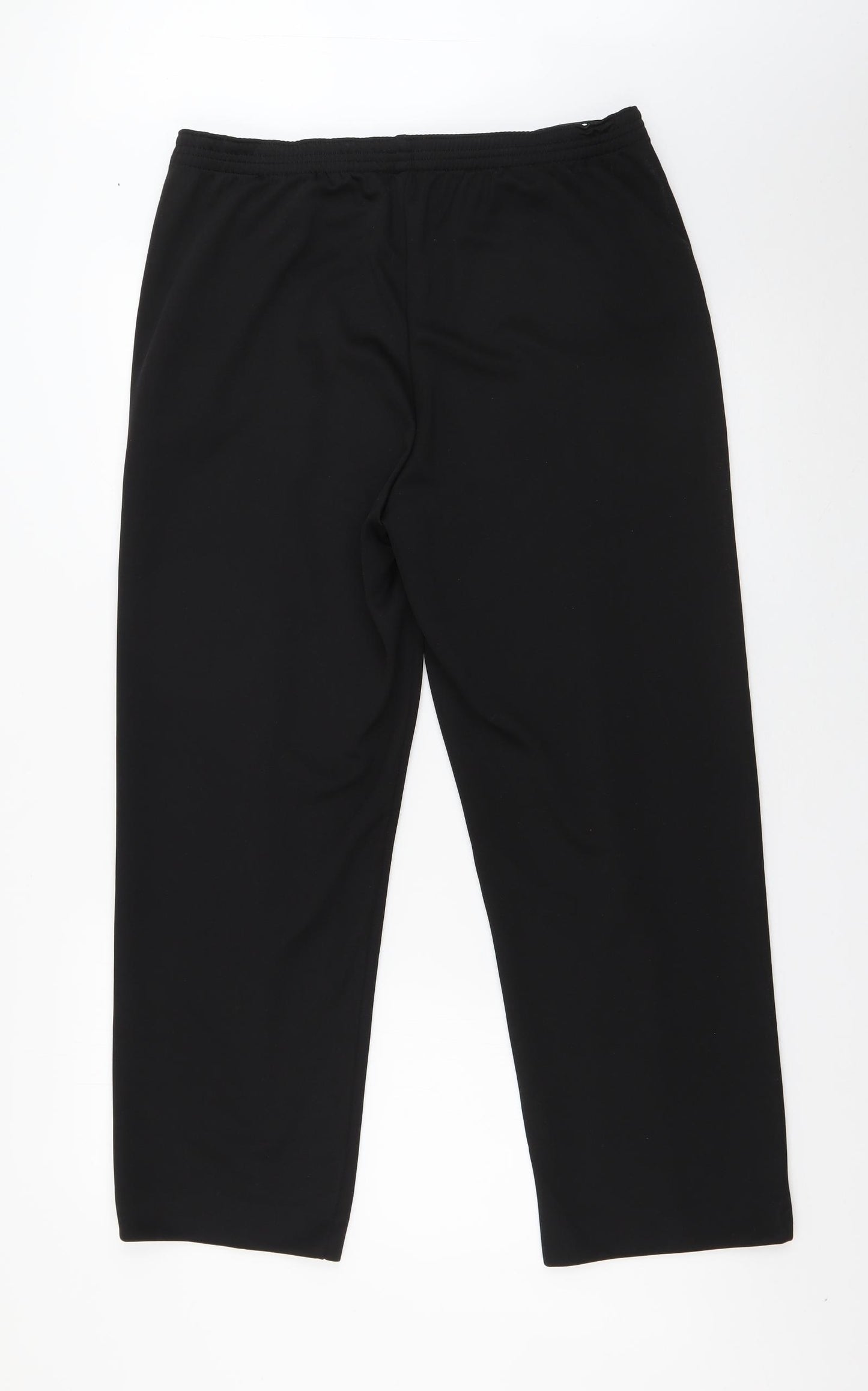 Bonmarché Womens Black  Polyester Trousers  Size 14 L26.5 in Regular