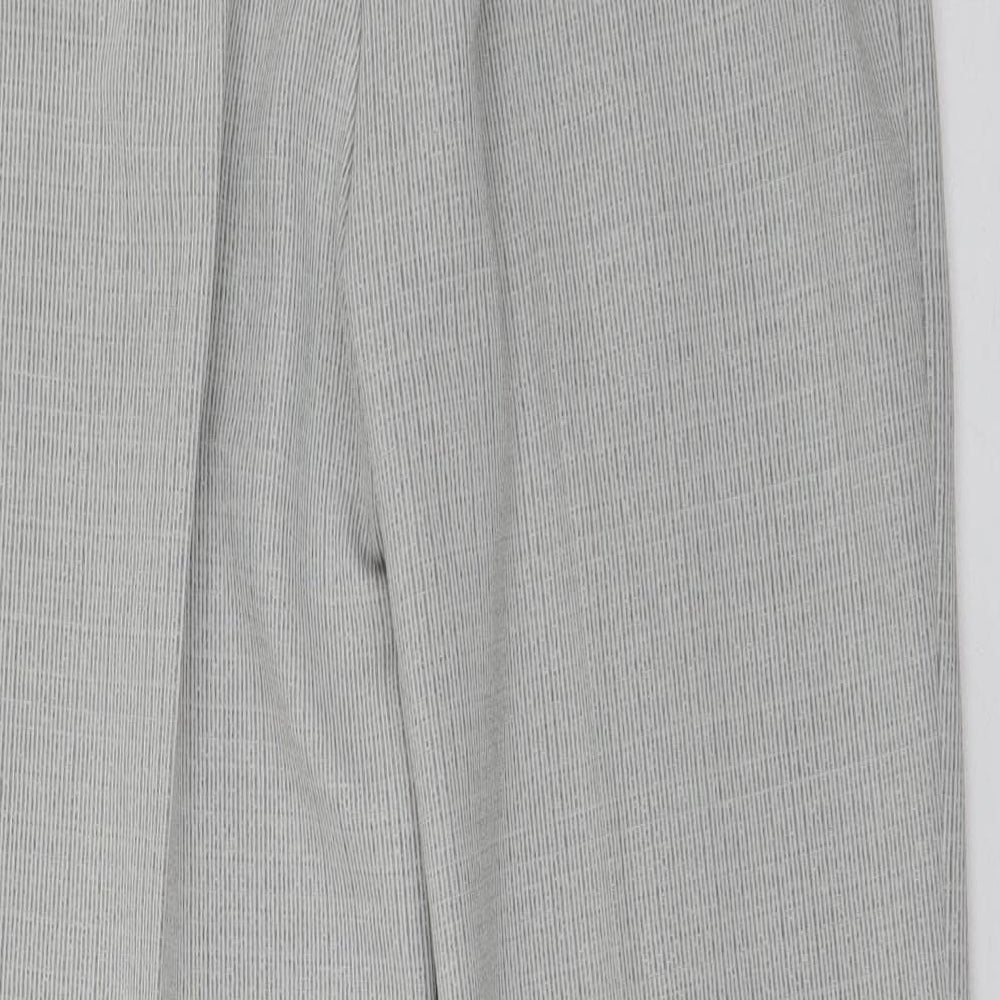 St Michael Womens Grey  Polyester Trousers  Size 12 L28 in Regular