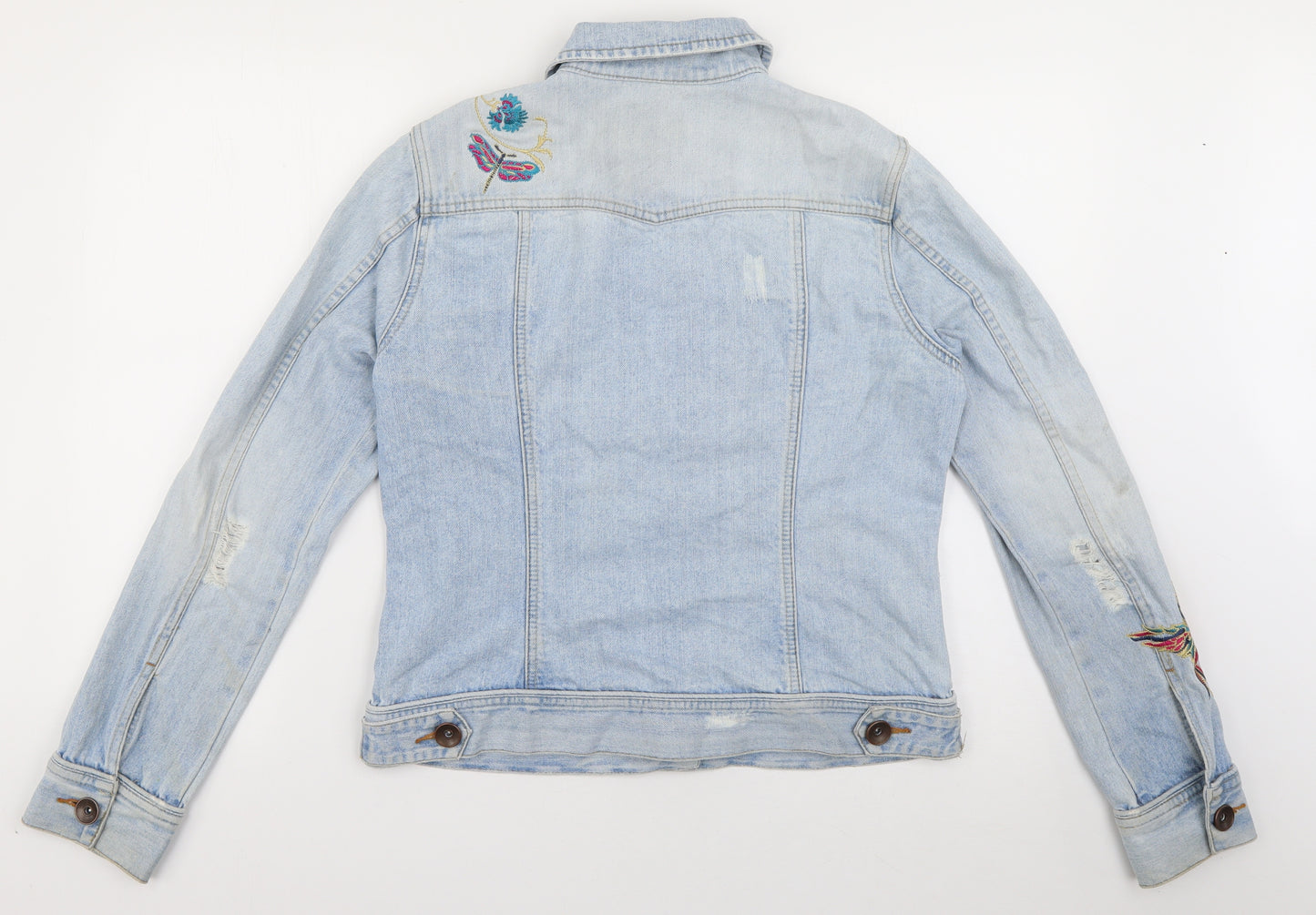 NEXT Womens Blue   Jacket  Size 14  Button - Bird Floral