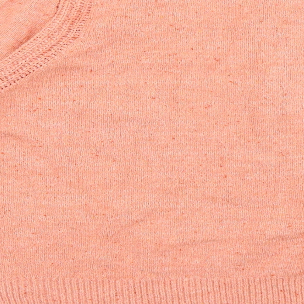 Per Una Womens Pink Round Neck  Cotton Pullover Jumper Size 22
