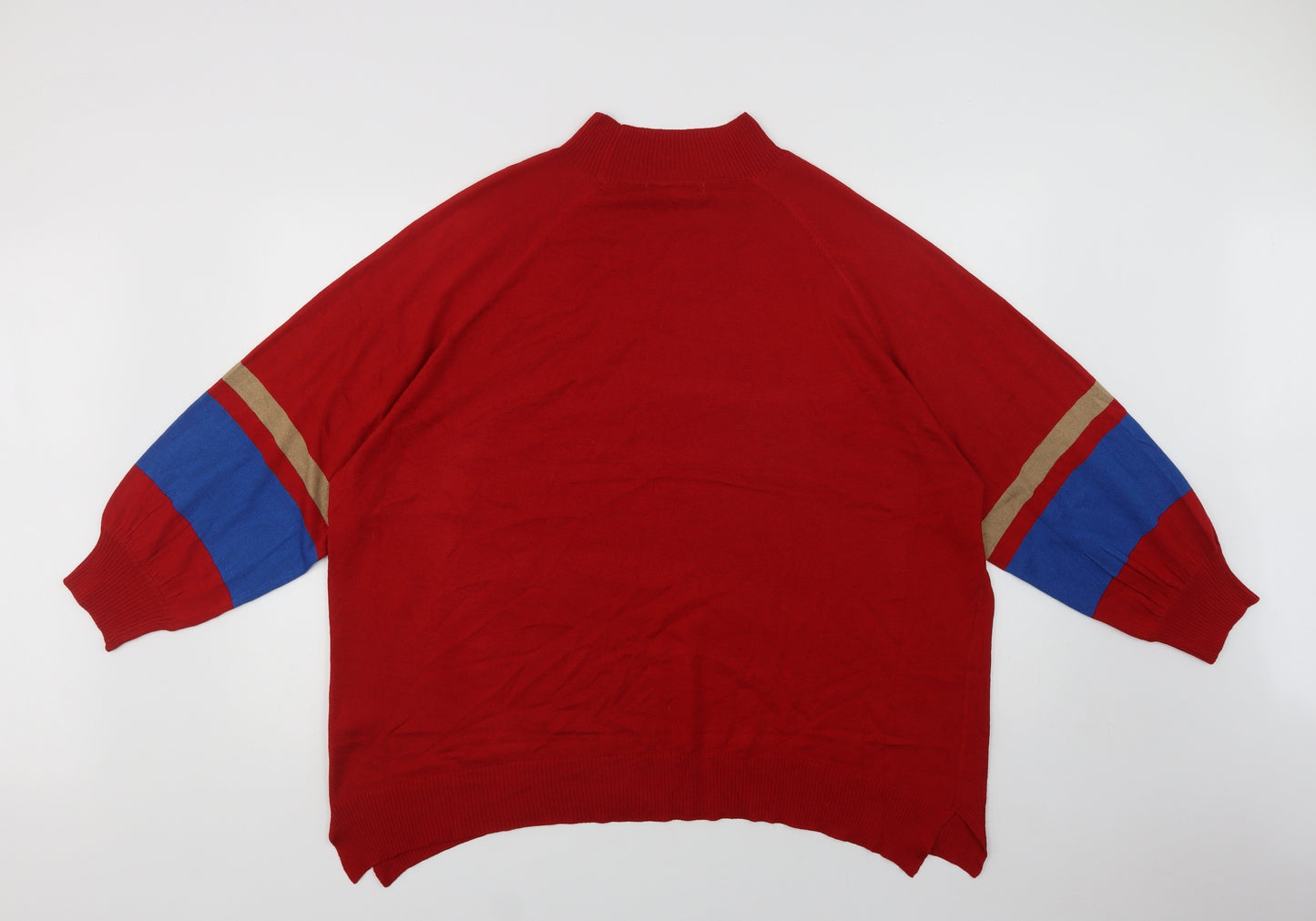 NEXT Womens Red Mock Neck  Polyacrylate Fibre Pullover Jumper Size XL